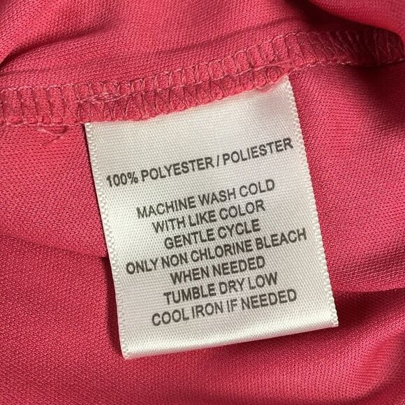 Sag Harbor Ladies 2pc Dress Blouse, Size Pete Small, Coral Floral - Picture 6 of 7